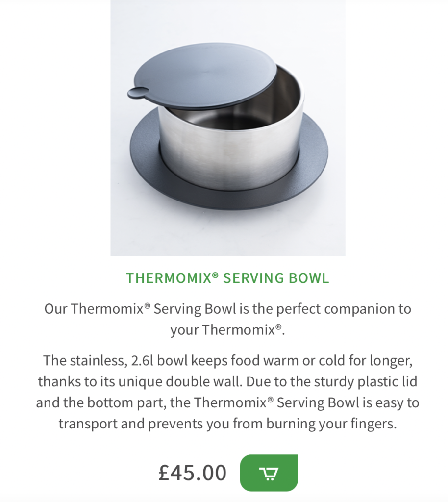 Thermomix serving bowl Thermoserver